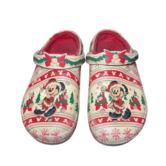 Crocs Adults Santa Mickey Mouse Fair Isle Holiday Clogs M 10 women’s 12 main image 4